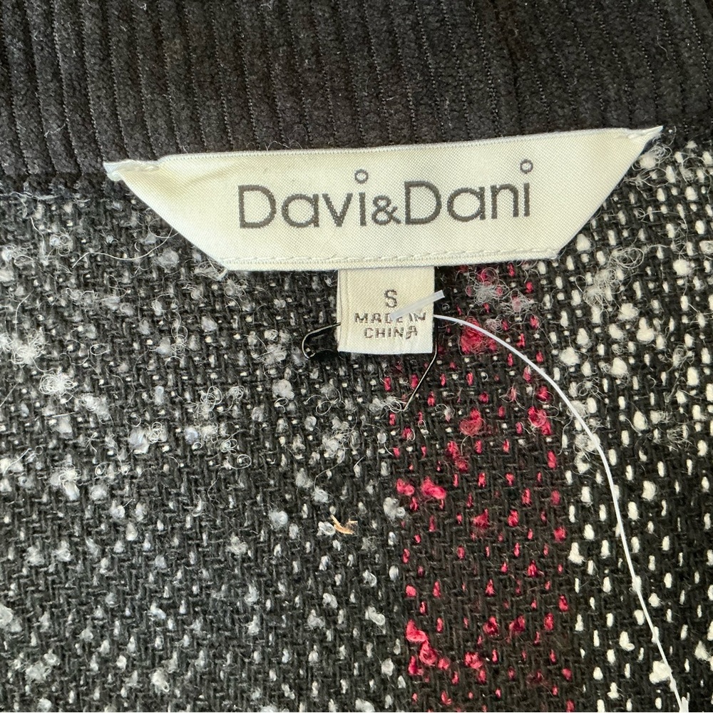 DAVI & DANI Oversized Plaid Shacket Button Up Wool Blend Textured Flannel Jacket - Picture 15 of 16